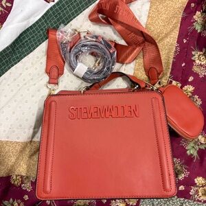 Steve Madden Women's Orange Structured Crossbody Bag